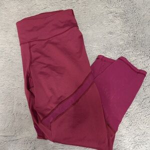 Old Navy Girls Maroon and Magenta Athletic Leggings